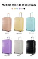 Set 3pcs Maletas Rígidas Expandible de Viaje, Cabina Juego Resistente Color Puro con Ruedas de 360º Extraíbles, Trolley Equipaje Light 20+24+28in, Pack Maleta de Moda Estructura Ligera Asa Telescópica - details 3