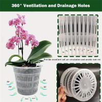 Macetas De Plástico Transparente Para Orchidées De 3 Tamaños 4.3in 5.5in Y 6.3in Con Agujeros Planter Breathable Para Repotear - details 4