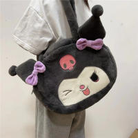 Bolso De Peluche Kawaii Sanrio Grande Bolsa De Hombro Con Dibujos De Kuromi Cinnamoroll My Melody Para Niñas Bolsa De Maquillaje Regalo - details 8