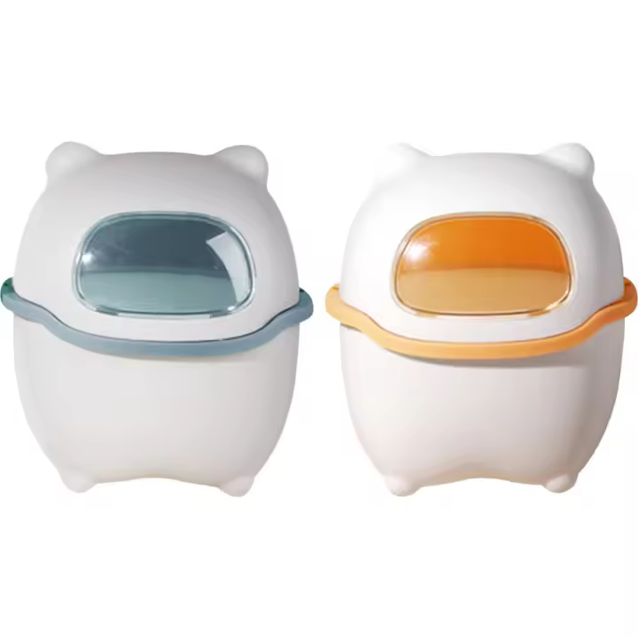 2 piezas con botellas con tapa para animales, pequeña y bonita botella de basura, cesta de basura, rtoons, cubo para lactancia, páginas de oficina - 1