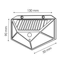 APLIQUE BM LED SOLAR MUSTANG 10W LUZ NEUTRA 4500K 450 LUMENES IP44 LEDME - details 4