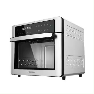 CECOTEC 02258 Horno eléctrico con freidora de aire caliente de 30 litros en color plateado y negro Bake&Fry 3000 - 1