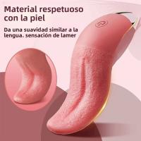 Vibrador Realista Con Lengua Para Estimulación De G-Spot Y Clítoris Juguetes Sexuales Para Adultos USB Control Remoto Silicone - details 7