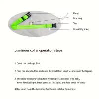 Correa De Noche Con LED BOOTEELY Para Perros En Nylon Seguridad Brilla Al Aire Libre Collar Luminoso Fluorescente Para Mascotas - details 1