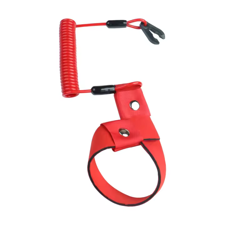 Cuerda De Apagado Para Barco Compatible Con Jet Ski Y Motor De Exterior De Marina Correa De Detención De Enganche En El Muñeca (rojo/azul) Accesorio Marítimo - 1