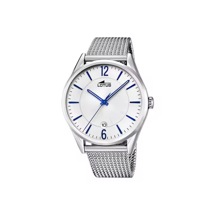 RELOJ LOTUS 15975/4 MINIMALIST DE HOMBRE EN ACERO, ESFERA BLANCA Y PULSERA MALLA MILANESA - 1