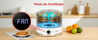 Aigostar Deshidratador de Alimentos, 5 Bandejas sin BPA con Pantalla LED - Temperatura Ajustable 35-70 ° C y Temporizador 48H para Frutas, Carnes y Verduras |   Funciona en Silencio, 380W, Modo Ventilador + Libro de Recetas - details 7