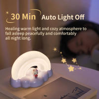 Lámpara De Noche LED Conejo Arcoíris Recargable Con 3 Modos De Iluminación Decoración De Habitación Para Bebés Luz Suave Para Dormir - details 4