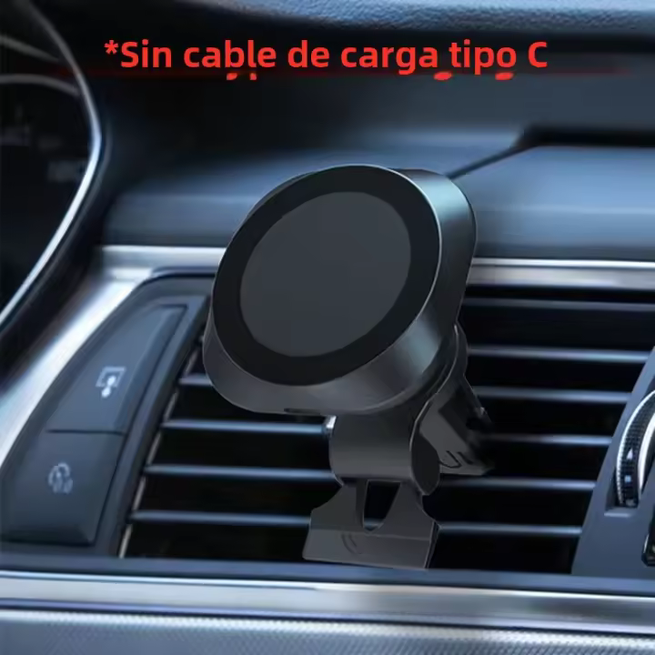 Soporte De Teléfono Móvil Para Coche Con Cargador Inalámbrico 100W Y Imán Compatible Con iPhone 14 13 pro Max Soporte De Ventilador Aire Para Carga Rápida - 1