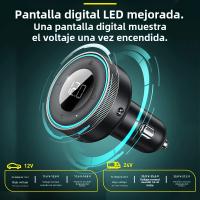 BIT Baseus-modulador transmisor FM para coche, inalámbrico, Bluetooth 5,0, Cargador rápido USB, reproductor de Mp3, Radio auxiliar, Kit de música, manos libres - details 2