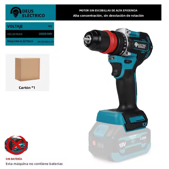 Taladro De Impacto Eléctrico Sin Cable 10mm Sin Batería Compatible Con Makita 18V Herramienta De Rotura De Hielo Para DIY En Casa - 1