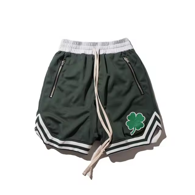Shorts De Entrenamiento Para Hombre Quick-Drying De Verano Pantalones Cortos De Correr De Rodilla Estilo Casual Tejido Algodón mid Waist - 1