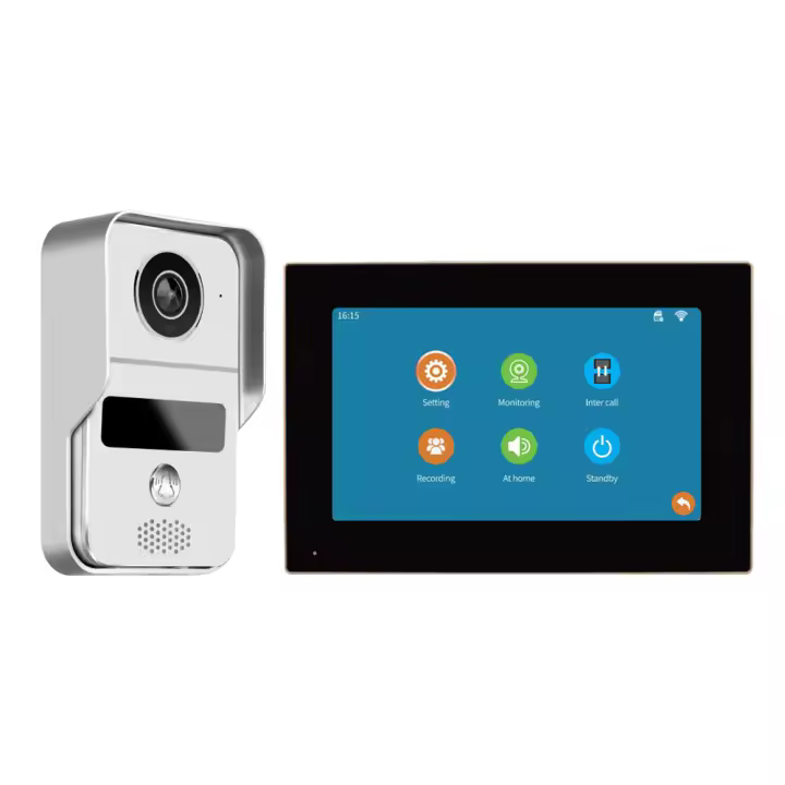 Timbre Video Inteligente TUYA 1080P con Pantalla Táctil 10 Pulgadas 7 Colores, WiFi Inalámbrico, APP Control, Kit Intercomunicador para Hogar - Compatible con Sistema de Acceso RFID (Control Puerta Seguridad) - 1