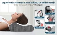 Cojines para el cuello, cojines cerales para aliviar el dolor, cojines de espuma viscoelástica contorneadas, cojines ergonómicas para dormir, cojines para La Cama, fundas de almohada para dar soporte al Cuello - details 1