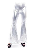 Pantalones Campana Mujer Brillante Metalizado Leggin Dorado plata Largo Ancho para Danza Baile Deporte y Carnaval - details 2