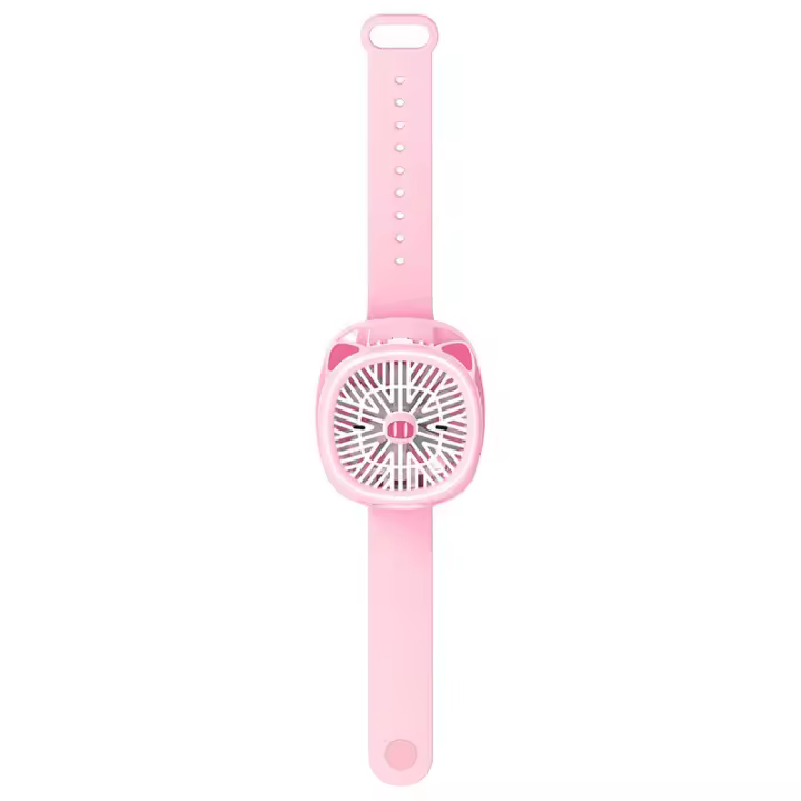 Dibujos animados reloj ventilador mini recargable estudiante al aire libre pequeño ventilador de mano 6 one juguetes de vacaciones para niños - 1