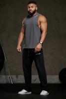 Pantalones Deportivos Casuales Para Hombre Algodón Medio Cintura Con Cordón Para Gimnasio Fitness Y Outdoor Running - details 2