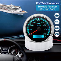 Gáuge De Velocidad Para Coche Y Barco 85mm Con Medidor De Horas Impermeable 7 Colores Retroiluminación 12V 24V Tacho Medidor De Velocidad - details 0