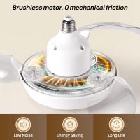 Ventiladores de techo retráctiles with Luces y Control Remote, vinicadores de Techo de 16 pulgadas with iluminación LED, 4 velocidades de ventilador, 3200 lúmenos, 3 Colores 3000K-6500K, ventilador de techo inteligente Silencioso Modern para Coqueto - details 5