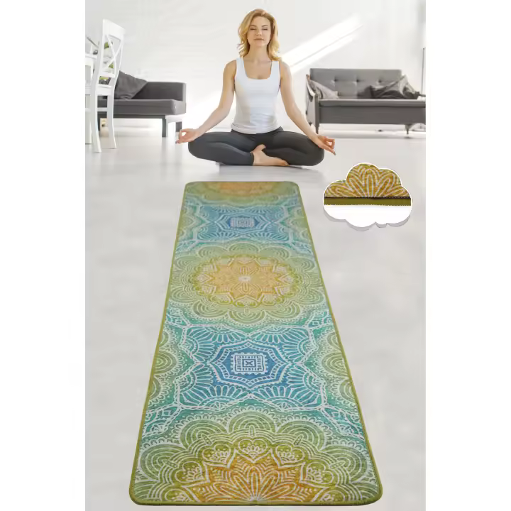 Alfombra de yoga azul - 1