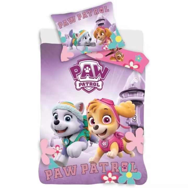 Funda Nórdica La Patrulla Canina Skye Infantil, Paw Patrol, Color Lila y Rosa, 140 x 200 cm, New Import - Kiglam - 1