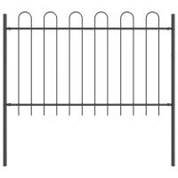 Cerca de Jardín VidaXL con Parte Superior Arqueada Gris 3,4x1,2 m de Acero - details 3