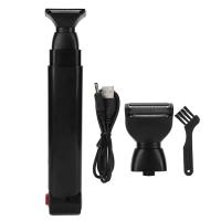 Afeitadora Eléctrica Para Espalda 2 En 1 Afeitadora De Pelo Facial Recargable Con Mango Plegable Para Hombres Groomer De Cuerpo - details 3