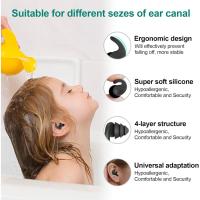 Tapones oidos Natación Niños, 3 Pares de Tapones Oidos Silicona Natacion,Tapones para los Oídos para nadar, surfear para Niños 6-14 Años - details 1