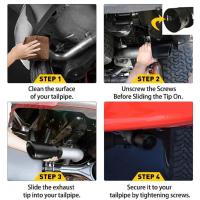 Tubo De Escape Para Coche 2.5" Tapa De Escalera De Acero Inoxidable Universal Modificable Para La Mayoría De Los Coches Accesorio De Modificación De Auto - details 10