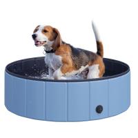 PawHut Piscina Plegable para Perros Ø100x30 cm Bañera para Mascotas Gatos de PVC Antideslizante Resistente al Desgaste Adecuado para Interior y Exterior Azul - details 0