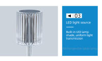 Lámpara De Escritorio Recargable USB Con Niveles De Brillo Ajustables Y Iluminación RGB Luz LED Para Mesa Moderna Estilo Blanco Y Negro - details 11