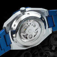 Reloj Mecánico Automático Forsining Para Hombres Con Dial De Diamante 3D Esfera Irregular Luminiscencia De Las Manos Resistente Al Agua Y Al Shock - details 14