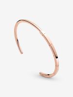 Pandora Signature ID - Baño de Oro Rosa de 14 K Pandora - Pulsera Abierta - details 3