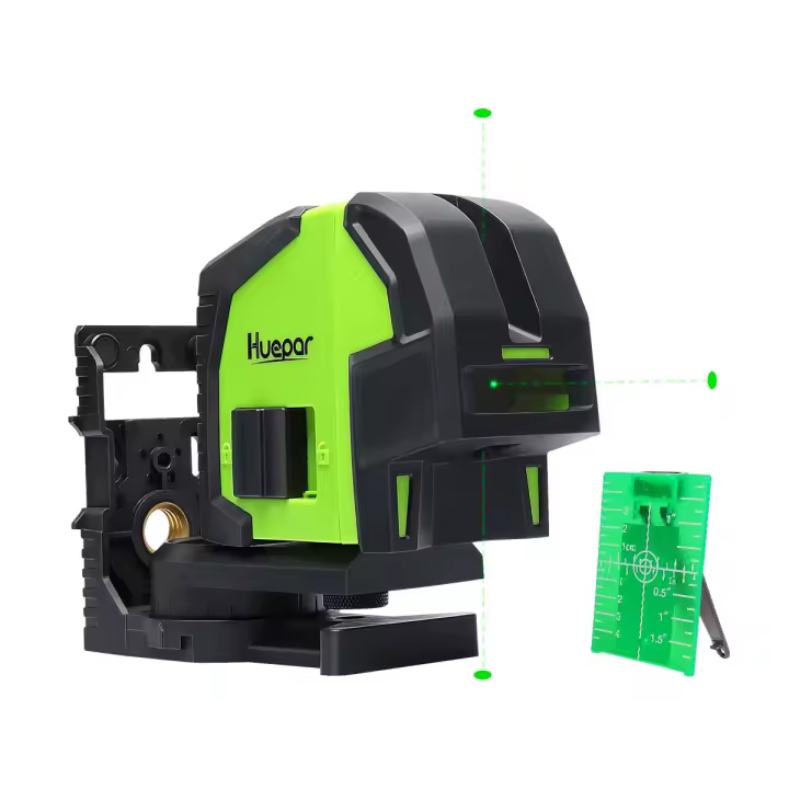 Nivel Láser Huepar 8300G Con Bracket Autonivelado En 3D Y Rayo Verde Herramienta De Medición Precisa De 40m IP54 - 1
