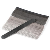 50pcs Mini Lijadores De Uñas Reemplazables 100/180/240 Grey/Black Pads Removibles En Manija De Acero Inoxidable Buffers Metálicos - details 1