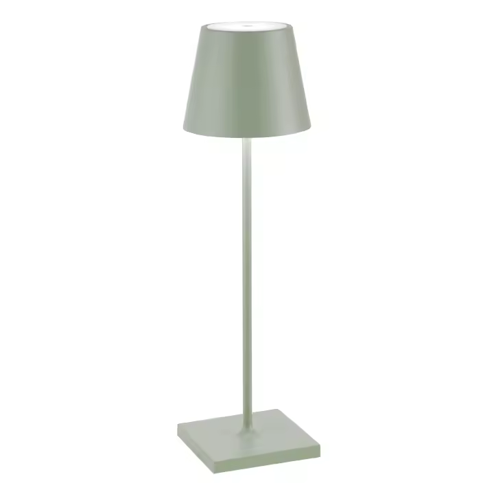 Lámpara de Mesa LED recargable y regulable Poldina Pro Sage Green con duración de Batería de hasta 12 Horas. Para uso exterior IP65 - 1