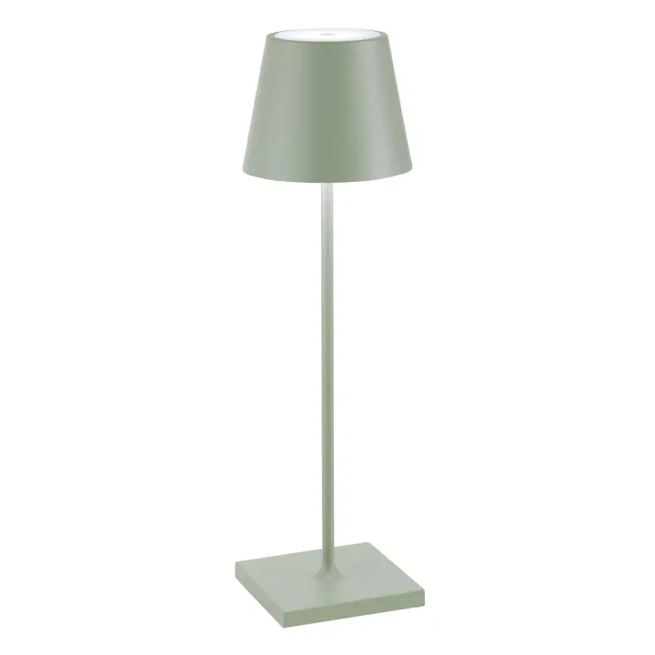 Lámpara de Mesa LED recargable y regulable Poldina Pro Sage Green con duración de Batería de hasta 12 Horas. Para uso exterior IP65 - 1