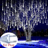 Luces De Lluvia De Meteoros LED 30CM Impermeables Para Decoración De Jardín Y Fiesta Faeirys String Light De Caída De Gotas De Lluvia - details 4
