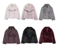 Chaqueta recordada con Cremallera de Piel sintética para Mujer Abrigo de Invierno de manga Larga - details 2