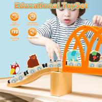 Juguetes De Tren De Madera Magnéticos Montessori Para Niños Set De Aprendizaje Temprano Con Animales Frutas Y Colores Juguete Educativo Para El Desarrollo Cognitivo - details 12