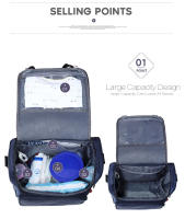 Bolso De Diaper Multifuncional Para Bebé Insular Elegante Bolsa De Camarón Para Mamá Viaje Cambio Con Carrito De Manos Para Mujer Tamaño Medio - details 37