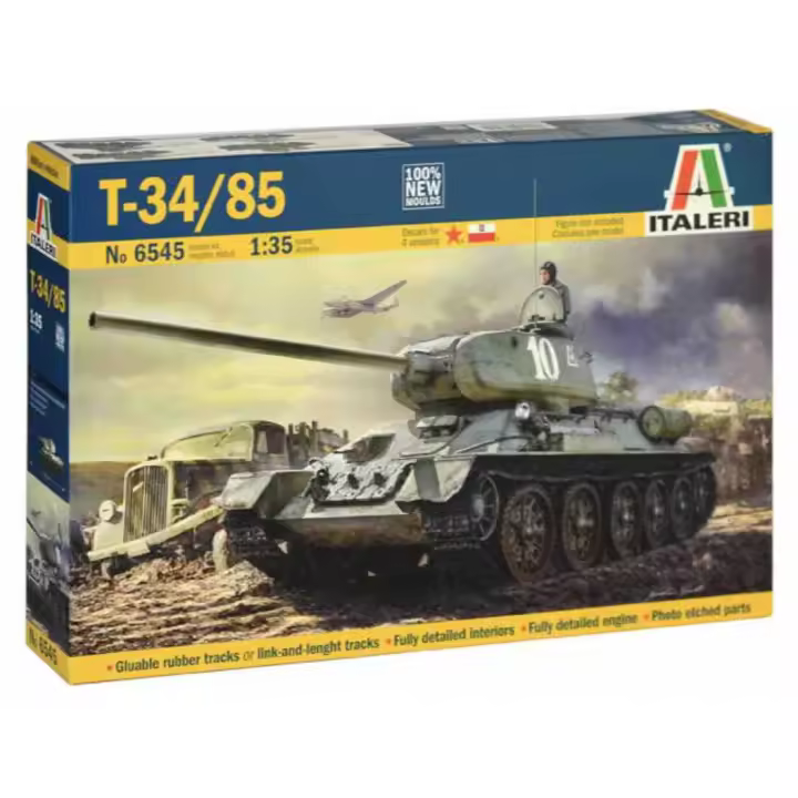 Tanque soviético T34/85 Zavod 183 Mod. 1944 Italeri-6545 - 1