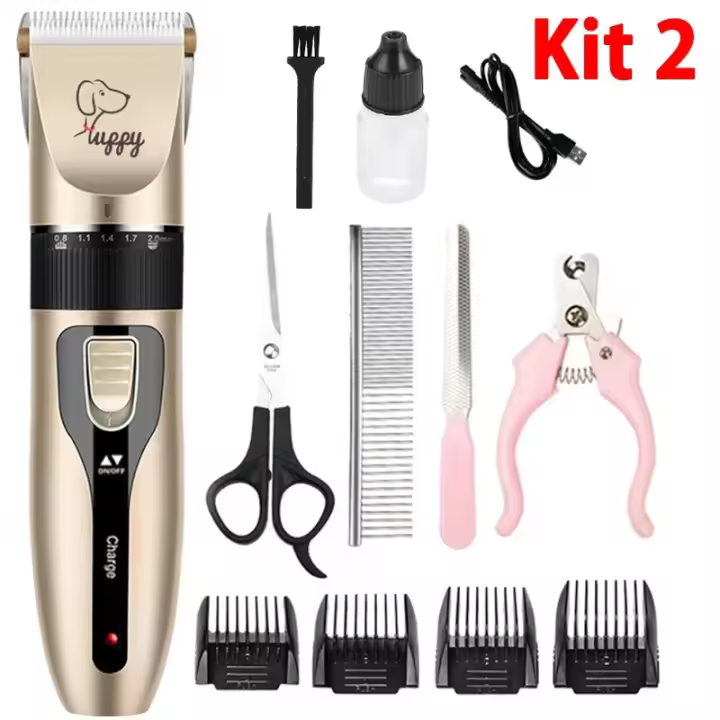Kit De Peluquería Profesional Para Mascotas: Afeitadora Eléctrica Para Perros Y Gatos Set De Corte De Cabello Fácil De Uso - 1