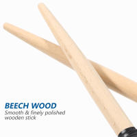 Par De Palancas De Batería Maibachi Con Punta De Madera Para Principiantes Y Niños Taiko Drum Master Palancas De Batería De Color Negro - details 3