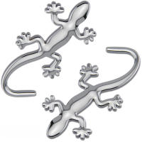 Pegatinas De Coche 3D De Geckos Lagartos PVC Cromado Emblema Decoración Accesorios De Estilo Para Automóviles Impermeables Y Reflectantes - details 2