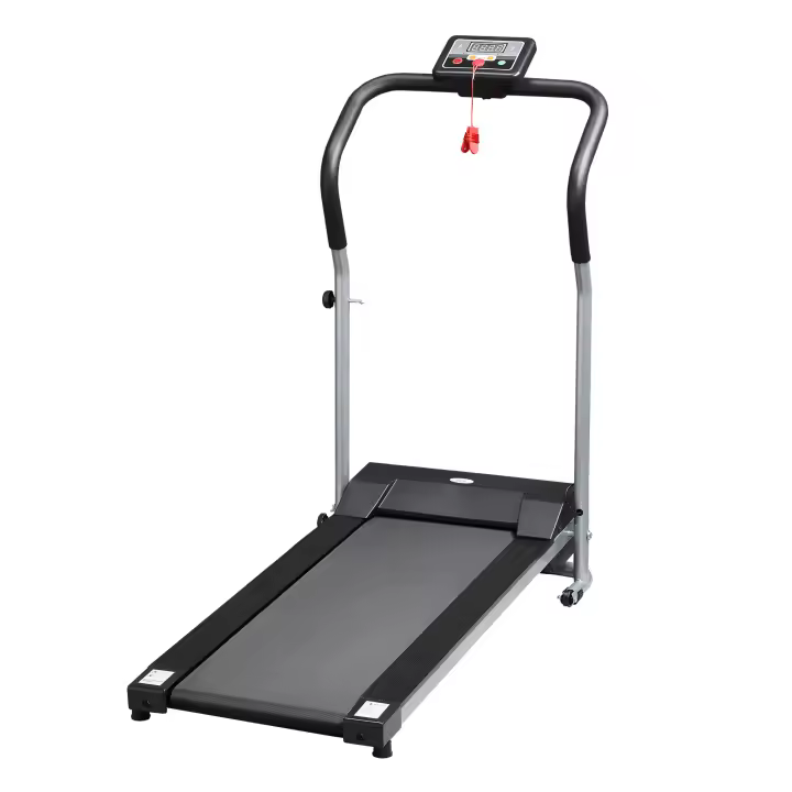 HOMCOM Cinta de Correr Plegable Cinta de Andar Eléctrica Velocidad de 1-10km/h con Pantalla LCD Botón de Emergencia y Carga Máx. 110 kg para Fitness Hogar Oficina 122x62,5x119 cm Plata y Negro - 1