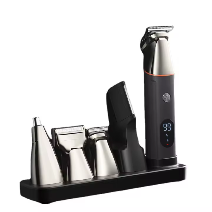 Cortadora de pelo eléctrica 5 en 1 LK-881 para hombres con cabello graso, kit de afeitado con carga USB - 1