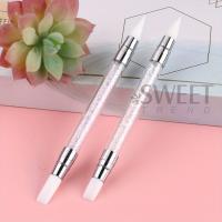 2pcs Doble Cabeza De Tinta De Silicona Para Arte De Uñas Pincel De Escultura De Flor Ajustable Con Pegamento Herramienta Profesional De Manicura - details 6