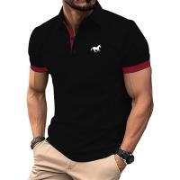 Camisa Polo De Moda Para Hombre Verano Cuello En V Manga Corta Casual Transpirable Polyester Estilo Slim Fit Con Botones - details 1