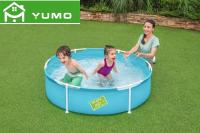 YUMO HOUSE-Piscina redonda con estructura metálica 152x38 cm,Fácil montaje y desmontaje con válvula de drenaje, Anticorrosivo, Azul / Piscina rodona amb estructura metàl·lica 152x38 cm,Fàcil muntatge i desmuntatge amb vàlvula de drenatge, Anticorrosiu - details 2